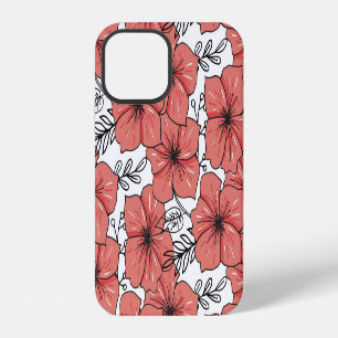 Funda Para iPhone 12 Esbozo Floral De Color Luminoso, Sin Maravillas.
