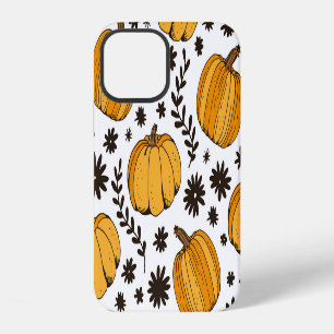 Funda Para iPhone 12 Esbozos de calabaza: patrón sin costuras dibujado