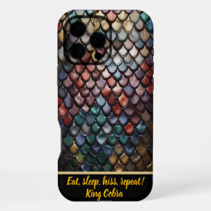 Funda Para iPhone 16 Pro Max Escalas pieles de serpiente vibrantes en la natura