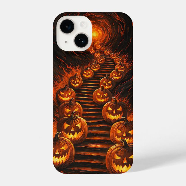 Funda Para iPhone Escalera de calabazas (Reverso )