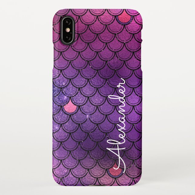 Funda Para iPhone Escales de sirenas femeninas personalizadas nombra (Reverso)