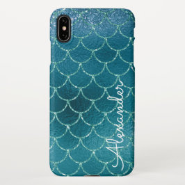 Funda Para iPhone XS Max Escales de sirenas femeninas personalizadas nombra