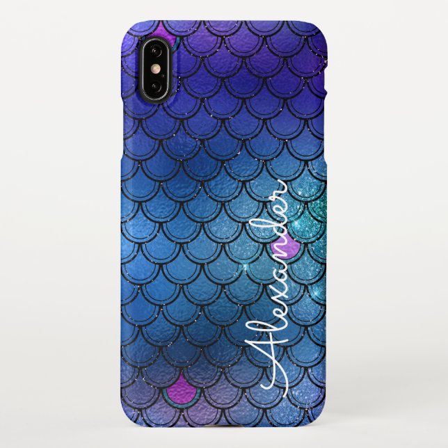 Funda Para iPhone Escales de sirenas femeninas personalizadas nombra (Reverso)