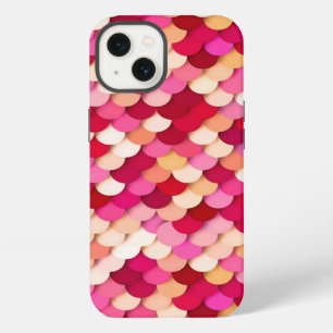 "Escamas de dragón" - magenta, rosa intenso y melo