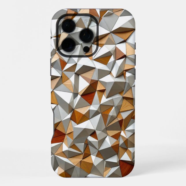 Funda Para iPhone Escapada de madera geométrica (Reverso )
