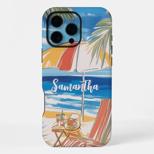 Funda Para iPhone Escape de las playas tropicales - Verano personali (Reverso )