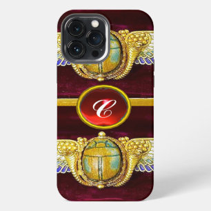 FUNDA PARA iPhone 13 PRO MAX ESCARABAJO ALADO EGIPCIO ANTIGUO / JOYA DE LA CORN