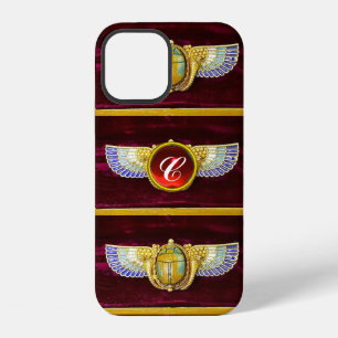 FUNDA PARA iPhone 12 ESCARABAJO ALADO EGIPCIO ANTIGUO / JOYA DE LA CORN