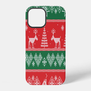 Funda Para iPhone 12 Escena de invierno: patrón continuo vintage