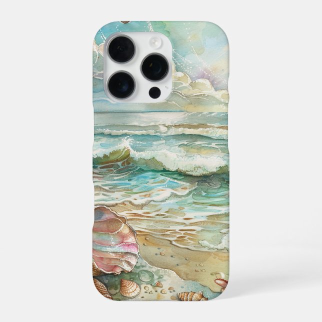 Funda Para iPhone Escena de playa (Reverso)