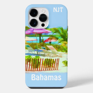Funda Para iPhone 14 Pro Max Escena de playa de vacaciones de verano en Bahamas
