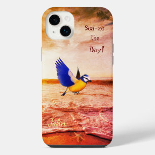 Funda Para iPhone 14 Plus Escena de playa tranquila Pájaro Mar