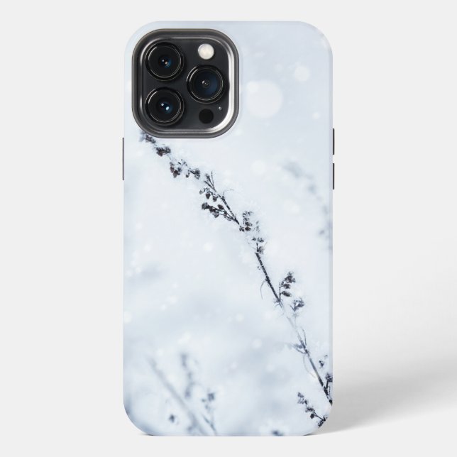 Funda Para iPhone Escena invernal - Flor congelada (Reverso )