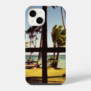 Funda Para iPhone 14 Escena tropical de Fiyi Beach iphcnm