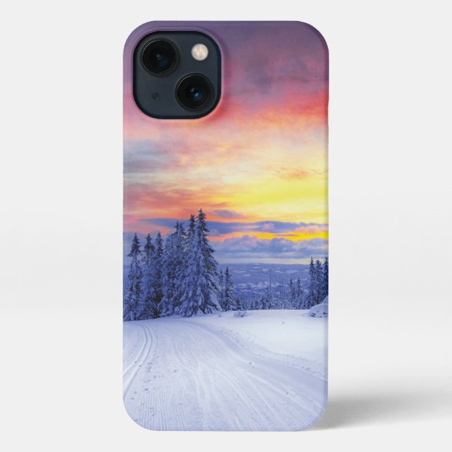 Funda Para iPhone Escenario de invierno (Reverso )