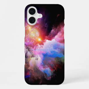 Funda Para iPhone 16 Plus Escenario vibrante abstracto de arte en la nube de