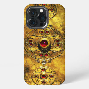 FUNDA PARA iPhone 13 PRO ESCUDO DE GUERRERO CELTA ANTIGUO CON PIEDRAS DE RU