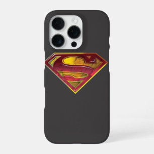 Funda Para iPhone 16 Pro Escudo en S de Superman Logo de Reflexión