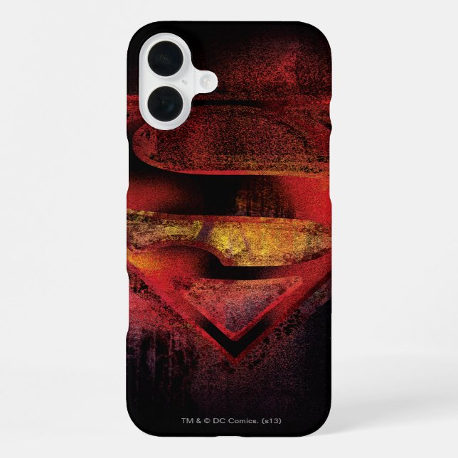 Funda Para iPhone Escudo en S de Superman | Logo pintado (Reverso )