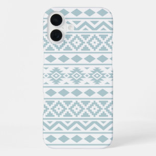 Funda Para iPhone 16 Plus Esencia Azteca Ptn III Huevo de Pato Azul sobre Bl