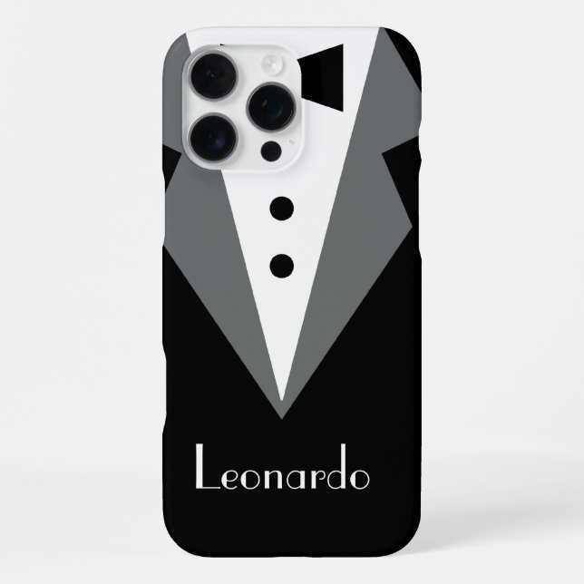 Funda Para iPhone Esmoquin Corbata Negra Personalizada (Reverso )