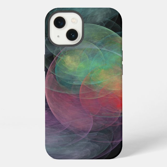 Funda Para iPhone Espacio de arte abstracto Shell (Reverso )