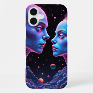 Funda Para iPhone 16 Plus Espacio fantasma de neón - alucinante de Halloween