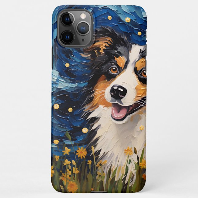 Funda Para iPhone Espectáculo canino estrellado nocturno - Inspiraci (Reverso)