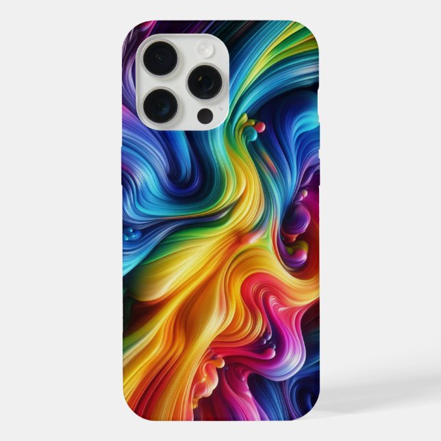 Funda Para iPhone Espectro de Arcoíris, camuflaje de arcoíris, multi (Reverso )