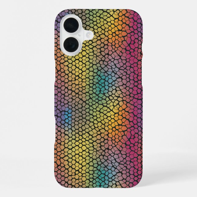 Funda Para iPhone Espectro de hexágono radiante (Reverso )
