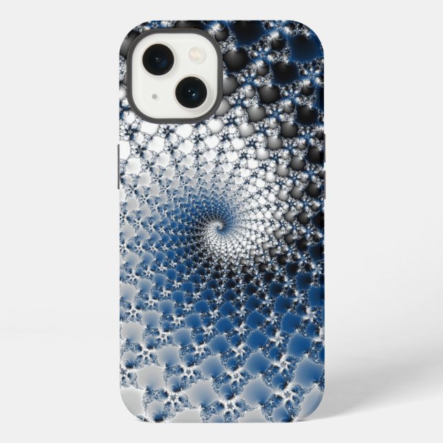 Funda Para iPhone Espiral Azul (Reverso )