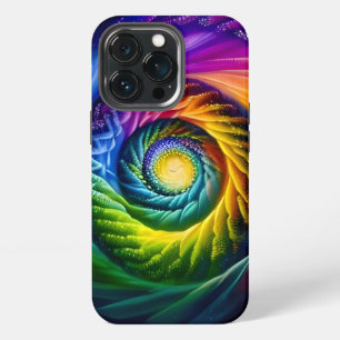 Funda Para iPhone 13 Pro Espirales de arcoíris hacia afuera