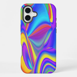 Funda Para iPhone 16 Plus Espíritu de brisa de verano, arte de arcoíris abst
