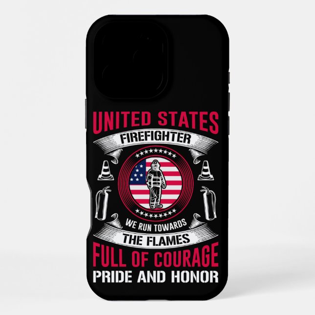 Funda Para iPhone Espíritu heroico de un bombero (Reverso )