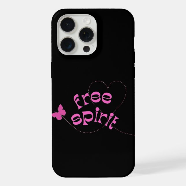 Funda Para iPhone Espíritu Libre y Mariposas (Reverso )