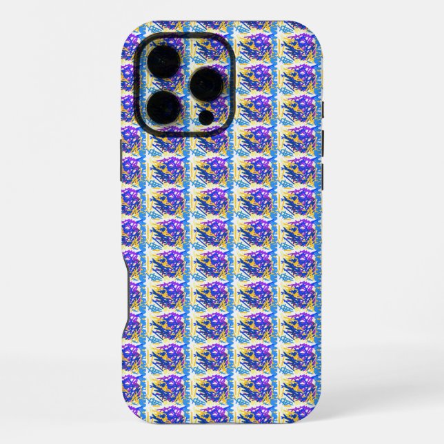 Funda Para iPhone Esplash de pintura abstracta moderna (Reverso )