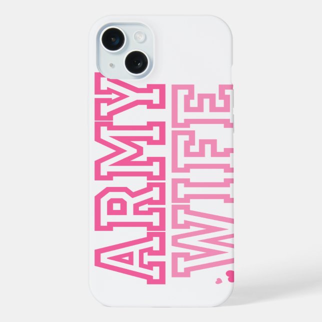 Funda Para iPhone Esposa del ejército (Reverso )