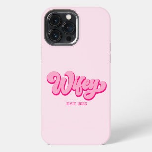 Funda Para iPhone 13 Pro Max Esposa Retro Rosa Año de Establecimiento Novia Pro