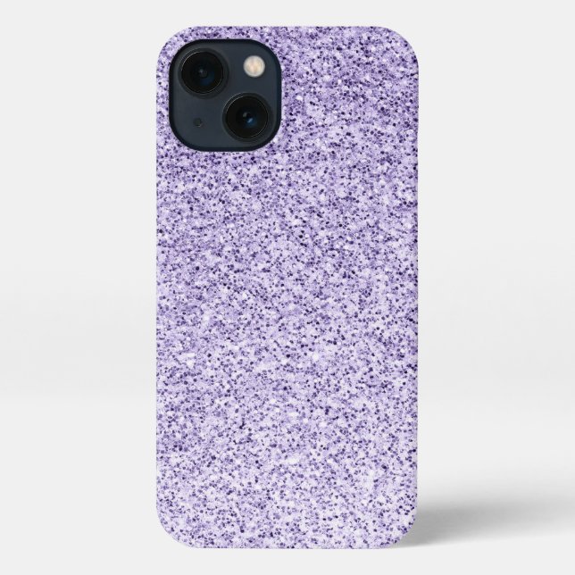 Funda Para iPhone Espuma ultravioleta de purpurina púrpura (Reverso )