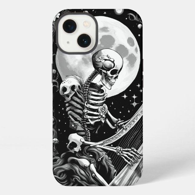 Funda Para iPhone Esqueleto y Arpa III (Reverso )