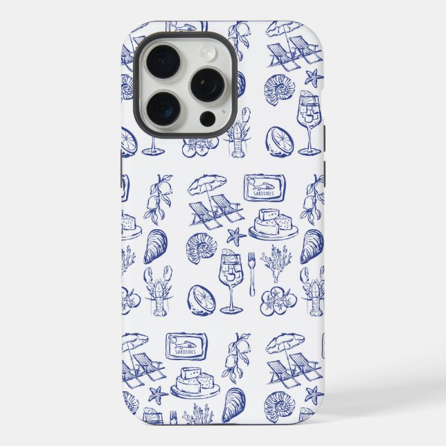 Funda Para iPhone Esquema de Vida Mediterránea (Reverso )