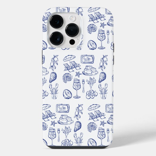 Funda Para iPhone Esquema de Vida Mediterránea (Reverso )