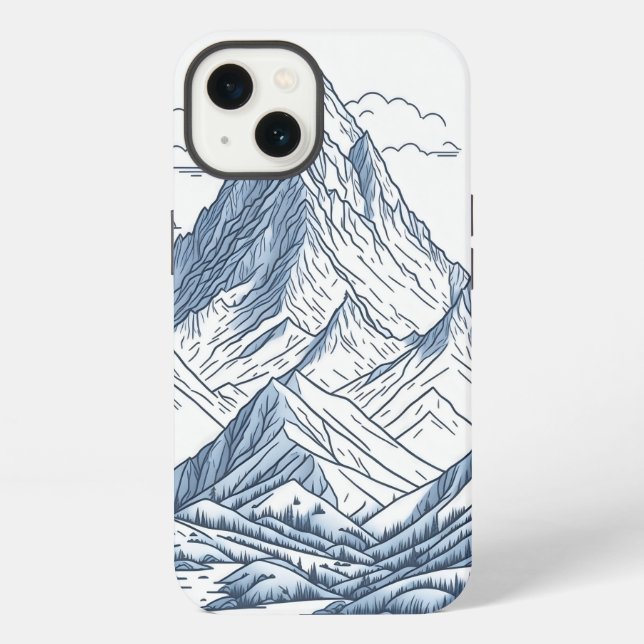 Funda Para iPhone Esquemas de las montañas (Reverso )