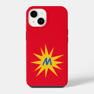 Funda Para iPhone 14 Estallido rojo monograma