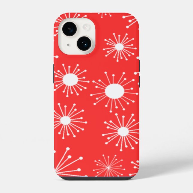 Funda Para iPhone Estallidos de estrellas retro (Reverso )