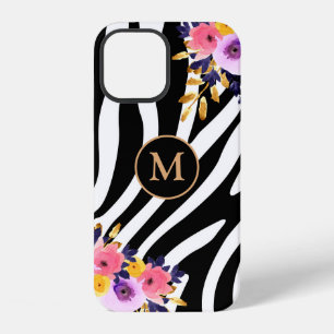 Funda Para iPhone 12 Estampa de animal en blanco y negro personalizada