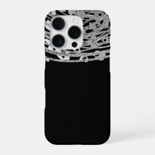 Funda Para iPhone 16 Pro Estampa de Guepardo Glam Silver Estampa de Animal
