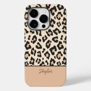 Funda Para iPhone 14 Pro Estampado Animal Leopardo Guepardo Nombre Cursivo