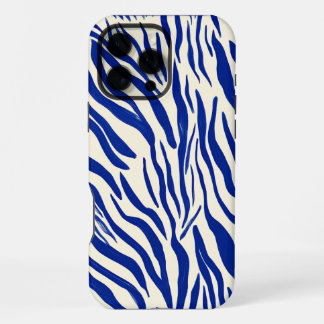 Funda Para iPhone 16 Pro Max Estampado de cebra azul audaz: patrón minimalista