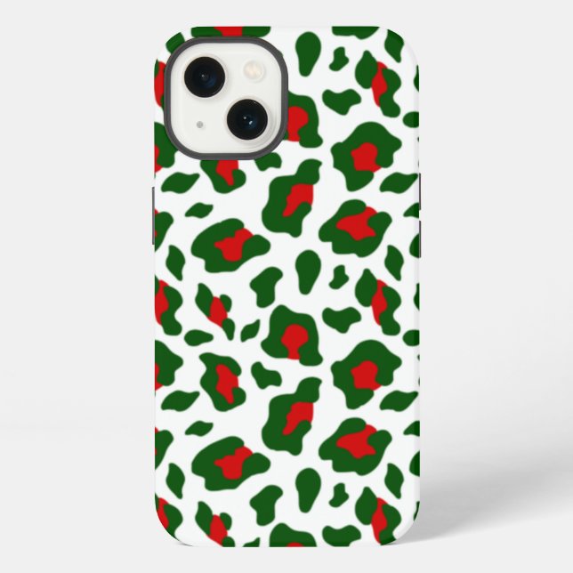 Funda Para iPhone estampado de leopardo de navidad feo (Reverso )